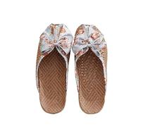 ZRHWSPD Ciabatte Paglia Donna Shoes Breathable Rattan Grass Cool Slippers Ladies(GReY,37-38)