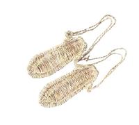 ZRHWSPD Ciabatte Paglia Donna Straw Sandals Drift Beach Retro Shoes(40)