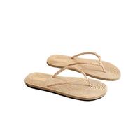ZRHWSPD Ciabatte Paglia Donna Women Lightweight Flip Flops Outside Casual Beach Imitation Slippers(Color 1,40)