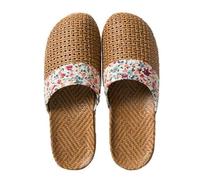 ZRHWSPD Ciabatte Paglia Donna Women's Weaving Straw Mat Baotou Sandals Slippers(Color 5,35-36(220mm))