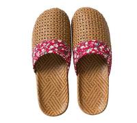 ZRHWSPD Ciabatte Paglia Donna Women's Weaving Straw Mat Baotou Sandals Slippers(Color 8,35-36(220mm))