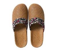 ZRHWSPD Ciabatte Paglia Donna Women's Weaving Straw Mat Baotou Sandals Slippers(Color 9,37-38(230mm))