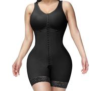 ZRHWSPD Corsetto Stringivita Body Modellante Post-Parto, Guaina a Compressione, Modellante for Tutto Il Corpo, Sollevatore di Glutei(Black,XXXL)