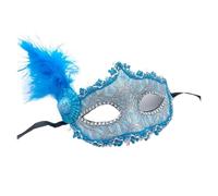 ZRHWSPD Maschera Per Feste Di Ballo Maschera da principessa con piume e strass, mezza maschera in pizzo for donna, ballo in maschera di Halloween(Color7)