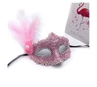 ZRHWSPD Maschera Per Feste Di Ballo Maschera da principessa con piume e strass, mezza maschera in pizzo for donna, ballo in maschera di Halloween(Color1)