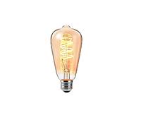 ZRJIA 1 Pezzi Lampadina LED vintage Edison E27 4W ST64 400LM Lampadine LED a Filamento Antico 2200K Bianca Calda ideale per la nostalgia e l'illuminazione retrò