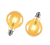ZRJIA 2 Pezzi Lampadina LED vintage Edison Globo E27 6W G95 600LM Lampadine LED a Filamento Antico 2700K Bianca Calda ideale per la nostalgia e l'illuminazione retrò