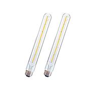 ZRJIA E27 T30 300mm Lampadina LED Decorativa Stile Vintage Retrò Industriale Antico Edison E27 T30 6W 600lm 2700K Bianco Caldo 360° 230V, No Flicker, Non Dimmerabile (confezione da 2)