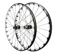 ZRQSMCX 26 27.5 29 Pollici Ruote Freno a Disco Mountain Bike Ruote con Perno Passante 24H Cuscinetti mozzi 7-12 velocità Cassetta Mountain Bike Anteriore Posteriore Cerchi (Nero 27.5in)