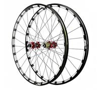 ZRQSMCX 26 27.5 29 Pollici Ruote Freno a Disco Mountain Bike Ruote con Perno Passante 24H Cuscinetti mozzi 7-12 velocità Cassetta Mountain Bike Anteriore Posteriore Cerchi (Rosso 26 Pollici)
