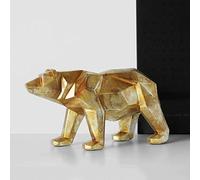 ZRQSMCX La Storia dell'orso Polare e della Statua del Lupo, Decorazione Artigianale in Resina, Semplice Decorazione Geometrica retrò per Animali, Decorazione per Soggiorno, studi,Bear