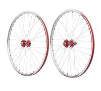 ZRQSMCX Mountain Bike 26 Pollici Ruote Freno a Disco Cassetta Sgancio rapido Cuscinetti sigillati Mozzi Raggi Piatti Cerchi in Lega di Alluminio Anteriore e Posteriore (Bianco 26 Pollici)