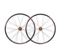 ZRQSMCX Ruote da 26 Pollici con Cuscinetti a mozzo, Freno a Disco, sgancio rapido, Ruota Anteriore e Posteriore per Mountain Bike, Cerchi a Doppia Parete (Nero Oro 26 Pollici)