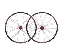 ZRQSMCX Ruote da 26 Pollici con Cuscinetti a mozzo, Freno a Disco, sgancio rapido, Ruota Anteriore e Posteriore per Mountain Bike, Cerchi a Doppia Parete (Nero Rosso 26 Pollici)