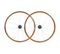 ZRQSMCX Ruote da 26 Pollici con Cuscinetti a mozzo, Freno a Disco, sgancio rapido, Ruota Anteriore e Posteriore per Mountain Bike, Cerchi a Doppia Parete (Oro Blu 26 Pollici)