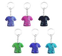 ZRUEWOT Portachiavi Personalizzato Dentista - 6 Colori: Rosa, Viola, Verde, Verde Acqua, Blu Scuro e Viola Scuro - Regalo Perfetto per Dentisti, Medici e Professionisti della Salute