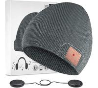 ZRUHIG Bluetooth Beanie Hat, Bluetooth V5.0 Winter Music Hat Knit Running cap Men with Stereo Speakers Upgraded Unisex Wireless Hats Unique for Women Mom Her Men Teens Boys Girls (Gray)…