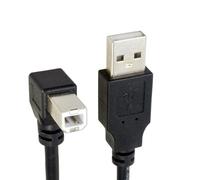 ZRUIDA Cavo USB per stampante, 90 gradi, da tipo A a tipo B, 2.0 A maschio a B maschio, cavo USB per stampante HP, Canon, Dell, Epson, Lexmark e altre stampanti (basso)
