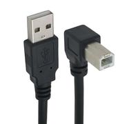 ZRUIDA Cavo USB per stampante, 90 gradi, da tipo A a tipo B, 2.0 A maschio a B maschio, cavo USB per stampante HP, Canon, Dell, Epson, Lexmark e altre stampanti (UP)