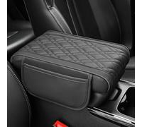 ZRVXTISX Tappetino Bracciolo Auto per Mercedes Benz M Class ML W166 W164, Comodo E Antiscivolo Console Centrale Copri Supporto Gomiti con Tasca Portaoggetti Laterali,A/Black- 32 * 20 * 5cm
