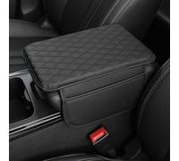 ZRVXTISX Tappetino Bracciolo Auto per Mini Clubman F54 2015-2020, PU Pelle Cuscino Centrale Copri Console in con 2 Borsa di Stoccaggio Accessori Interni,A/Black