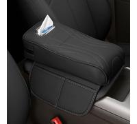 ZRVXTISX Tappetino Bracciolo Auto per Volvo XC60 SUV 2013-2017, Braccioli Copertura del Dell'Auto Cuscinetto Fodera Cuscino Console Centrale Accessori,A/Black- 32 * 16cm
