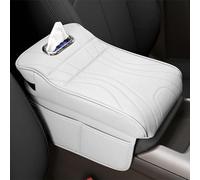ZRVXTISX Tappetino Bracciolo Auto per Volvo XC60 SUV 2013-2017, Braccioli Copertura del Dell'Auto Cuscinetto Fodera Cuscino Console Centrale Accessori,B/White- 34 * 20cm