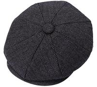 ZRWASKA® Cappelli da uomo in lana UK a 8 pannelli, basco piatto stile Peaky, cappello da baker boy in lana tweed - stile Gatsby, in tessuto di lana Newsboy, per donne, cappello anni 20 Baker, cappello