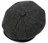 ZRWASKA® Cappelli piatti da uomo, 8 pannelli Peaky Flat Baker Boy, berretto in lana tweed Gatsby, stile Newsboy, per donna, cappello piatto anni 20, cappello piatto da uomo, motivo spina di pesce
