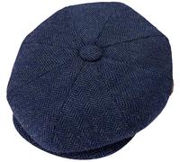 ZRWASKA® Cappellini piatti da uomo UK 8 pannelli Peaky Flat Baker Boy Cappelli in lana - Gatsby Tweed Tessuto di lana stile Newsboy Donna Baker 1920s Cappello piatto da uomo tinta unita a spina di