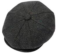 ZRWASKA® Cappellini piatti da uomo UK 8 pannelli Peaky Flat Baker Boy Cappelli in lana - Gatsby Tweed Tessuto di lana stile Newsboy Donna Baker 1920s Cappello piatto da uomo tinta unita a spina di