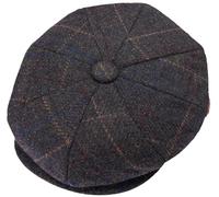 ZRWASKA® Cappellini piatti da uomo UK 8 pannelli Peaky Flat Baker Boy Cappelli in lana - Gatsby Tweed Tessuto di lana stile Newsboy Donna Baker 1920s Cappello piatto da uomo tinta unita a spina di