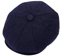 ZRWASKA® Cappellini piatti da uomo UK 8 pannelli Peaky Flat Baker Boy Cappelli in lana - Gatsby Tweed Tessuto di lana stile Newsboy Donna Baker 1920s Cappello piatto da uomo tinta unita a spina di