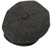 ZRWASKA® Cappellini piatti da uomo UK 8 pannelli Peaky Flat Baker Boy Cappelli in lana - Gatsby Tweed Tessuto di lana stile Newsboy Donna Baker 1920s Cappello piatto da uomo tinta unita a spina di