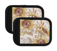 ZRWLUCKY 2 pz bagagli maniglia Wraps, girasoli, fiori, api, raccolto, antiscivolo, identificatore bagagli adesivi bagagli adulti per borsa da viaggio bagagli valigia