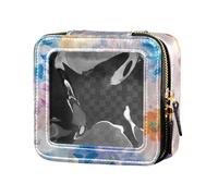 ZRWLUCKY Art Drawing Bella Carino Trucco Caso Sacchetto Trasparente Toiletry Bag con Cerniera Borse Organizzatore in Pelle per Volare, arte disegno bello