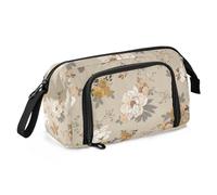 ZRWLUCKY Astucci per matite di grande capacità, astuccio multifunzionale rigido per donne, peonia, rose, fiori, fattoria, Fattoria dei fiori delle rose di peonia, Taglia unica, Cartoni