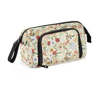 ZRWLUCKY Astuccio grande capiente astuccio multifunzionale per infermiere piccolo fiore beige industriale, Piccolo Fiore Beige Industriale, Taglia unica, Cartoni