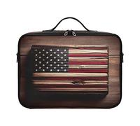 ZRWLUCKY Bandiera americana Borsa in legno portatile organizzatore cosmetico da viaggio pennello trucco borse trucco caso con divisori neceser para mujer per donne uomini donna mamma bambini