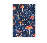 ZRWLUCKY Bandiera da giardino a forma di funghi rossi, blu reale, 71,1 x 101,6 cm, double face, per esterni, cortile, casa, prato, veranda, vacanza, grande decorazione stagionale
