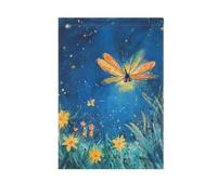 ZRWLUCKY Bandiera da giardino blu con lucciola e notte da 12 x 18 pollici, bandiere da giardino di benvenuto a doppia faccia per cortile, casa, piccole bandiere di decorazione del prato stagionale