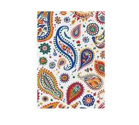 ZRWLUCKY Bandiera da giardino bohémien, motivo cachemire, multicolore, 30,5 x 45,7 cm, double face, per esterni, cortile, casa, piccole vacanze stagionali, prato, terrazza, bandiere decorative