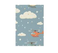 ZRWLUCKY Bandiera da giardino color argento elicottero e stelle, 30,5 x 45,7 cm, double face, per esterni, cortile, casa, piccole vacanze, prato, patio