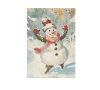 ZRWLUCKY - Bandiera da giardino con disegno di pupazzo di neve felice da 12 x 18 pollici, bandiere da giardino di benvenuto su entrambi i lati per cortile, casa, piccole bandiere di decorazione del