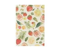 ZRWLUCKY - Bandiera da giardino con fragole e limoni beige da 12 x 18 pollici, bandiere da giardino a doppia faccia per cortile, casa, piccole bandiere di decorazione per prato o cortile