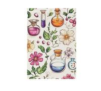 ZRWLUCKY - Bandiera da giardino con monopolio e fiori, colore beige 12 x 18 pollici, bandiere da giardino di benvenuto su entrambi i lati per esterni, patio, casa, piccole bandiere di decorazione