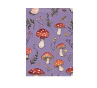 ZRWLUCKY Bandiera da giardino di benvenuto 28 x 40 pollici con funghi rossi, safari, viola, bandiere da giardino su due lati per cortile esterno, casa, prato, veranda, vacanze, bandiere