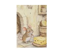 ZRWLUCKY Bandiera da giardino gialla per mouse e formaggio, 12 x 18 pollici, bandiere da giardino di benvenuto a doppia faccia per cortile, casa, piccole bandiere di decorazione del prato stagionale