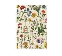 ZRWLUCKY - Bandiera da giardino monopolio e piante, colore beige, 12 x 18 pollici, bandiere da giardino di benvenuto su entrambi i lati per cortile, casa, piccole bandiere di decorazione del prato e
