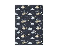 ZRWLUCKY Bandiera da giardino per elicottero e stelle, 71 x 101 cm, per esterni, cortile, casa, prato, portico, vacanza, grande bandiera decorativa stagionale